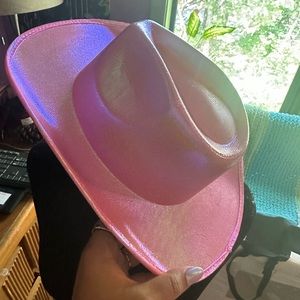 Iridescent pink women’s cowgirl hat